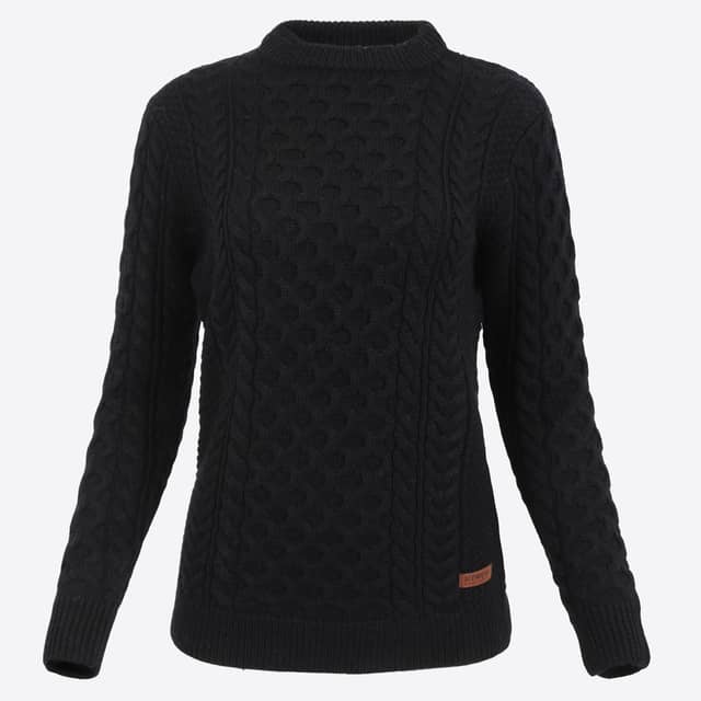 HALLDÍS 绞花针织羊毛衫